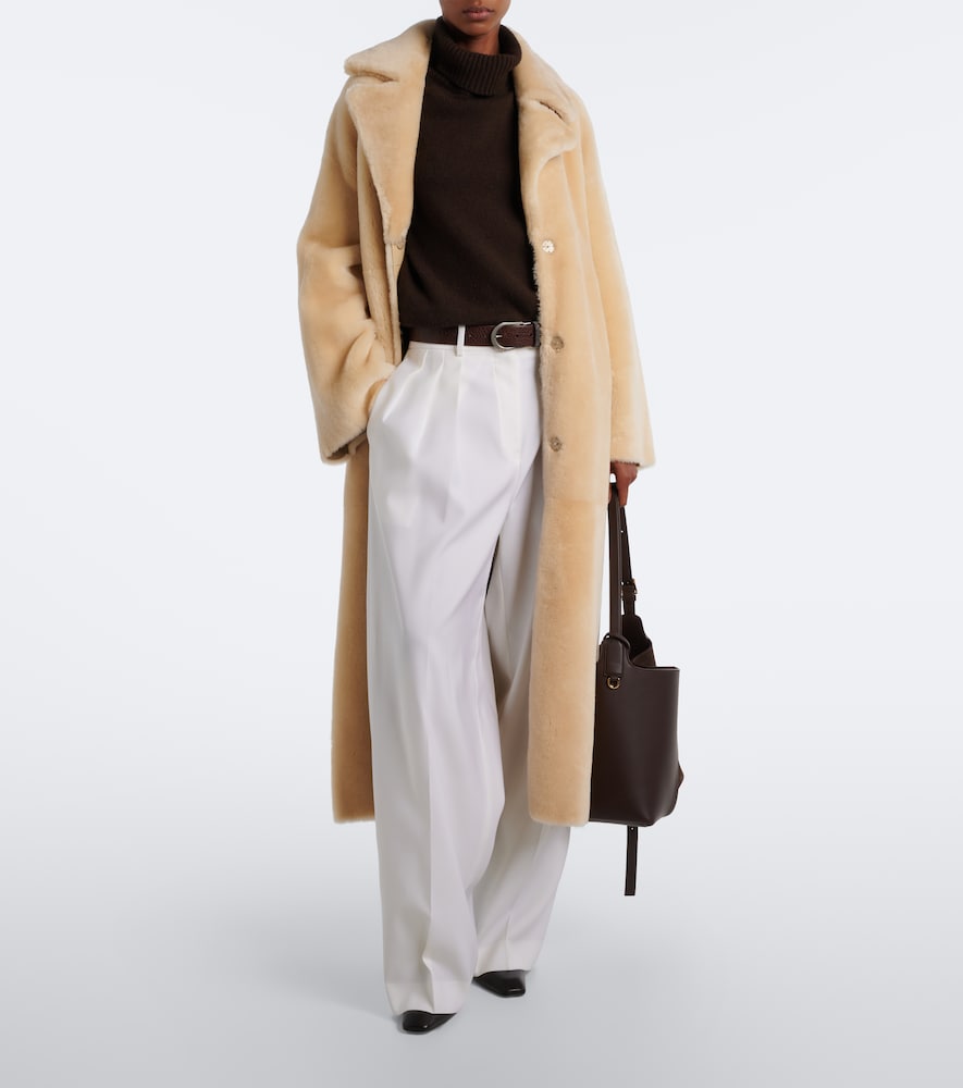 Rien Reversible Shearling Wrap Coat