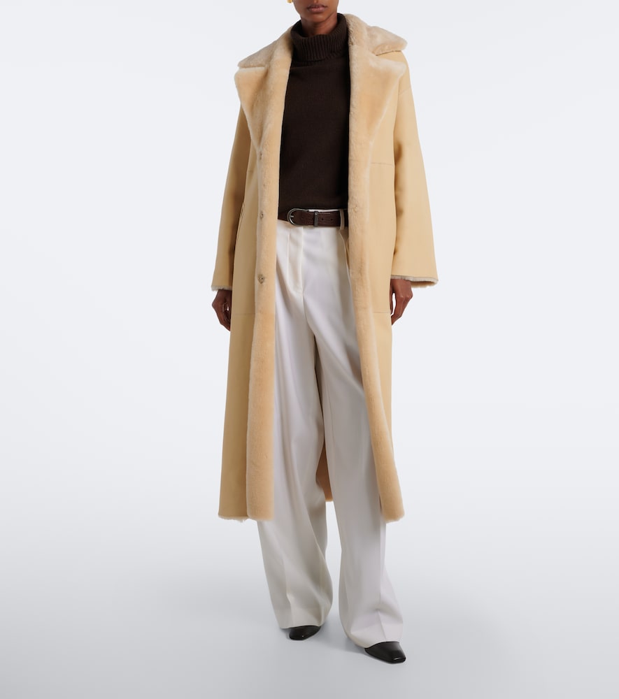 Rien Reversible Shearling Wrap Coat