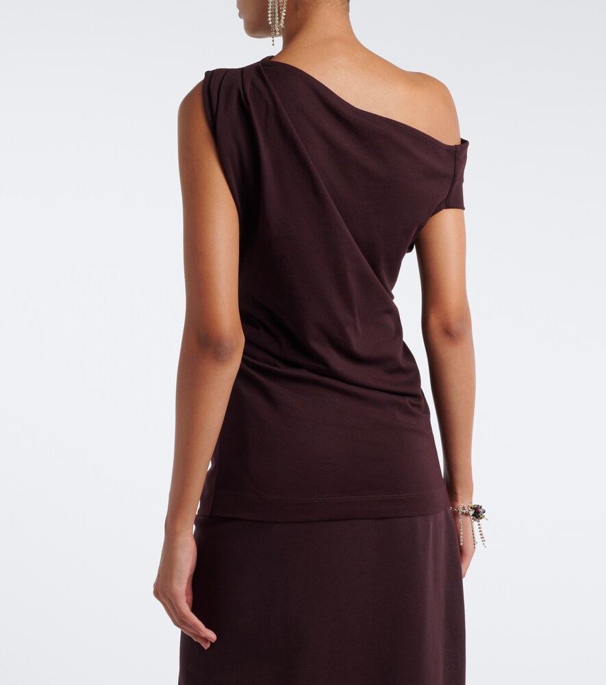 Asymmetric Cotton Jersey Top