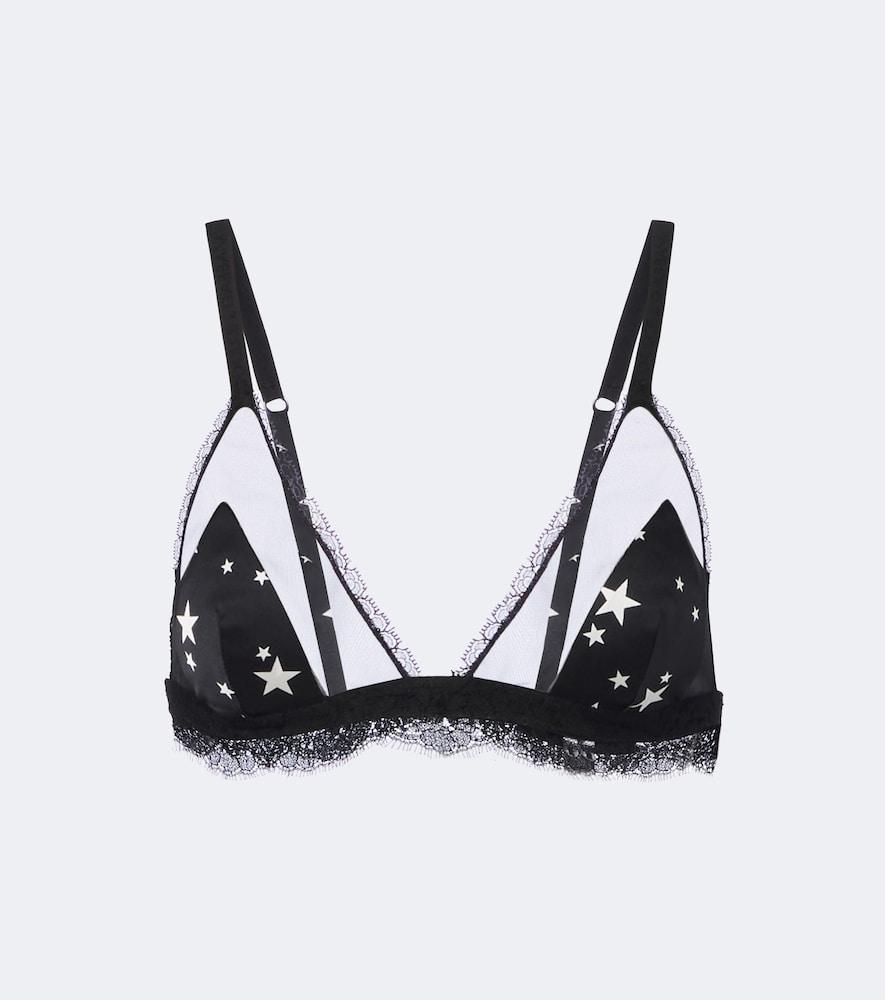 Reggiseno con stampa con pizzo