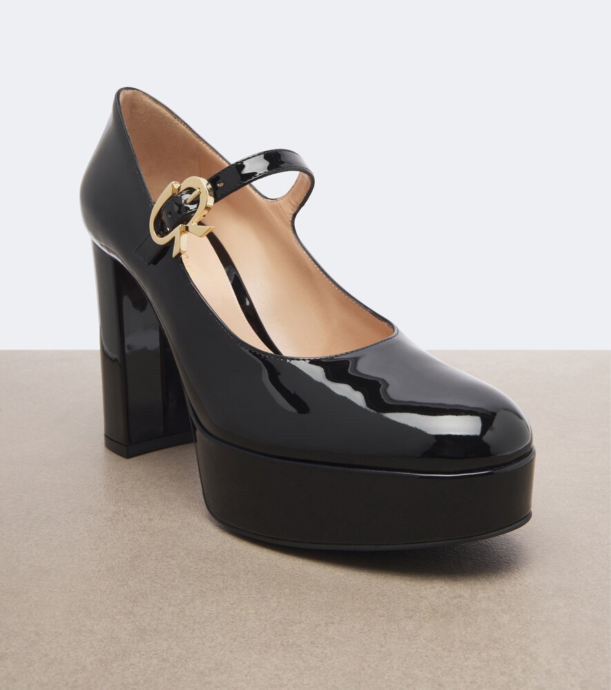Doris Patent Leather Mary Jane Platform Pumps
