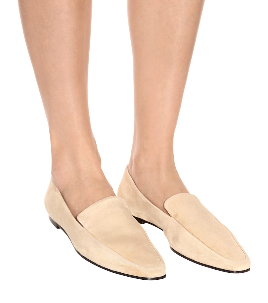 THE ROW MINIMAL SUEDE LOAFERS