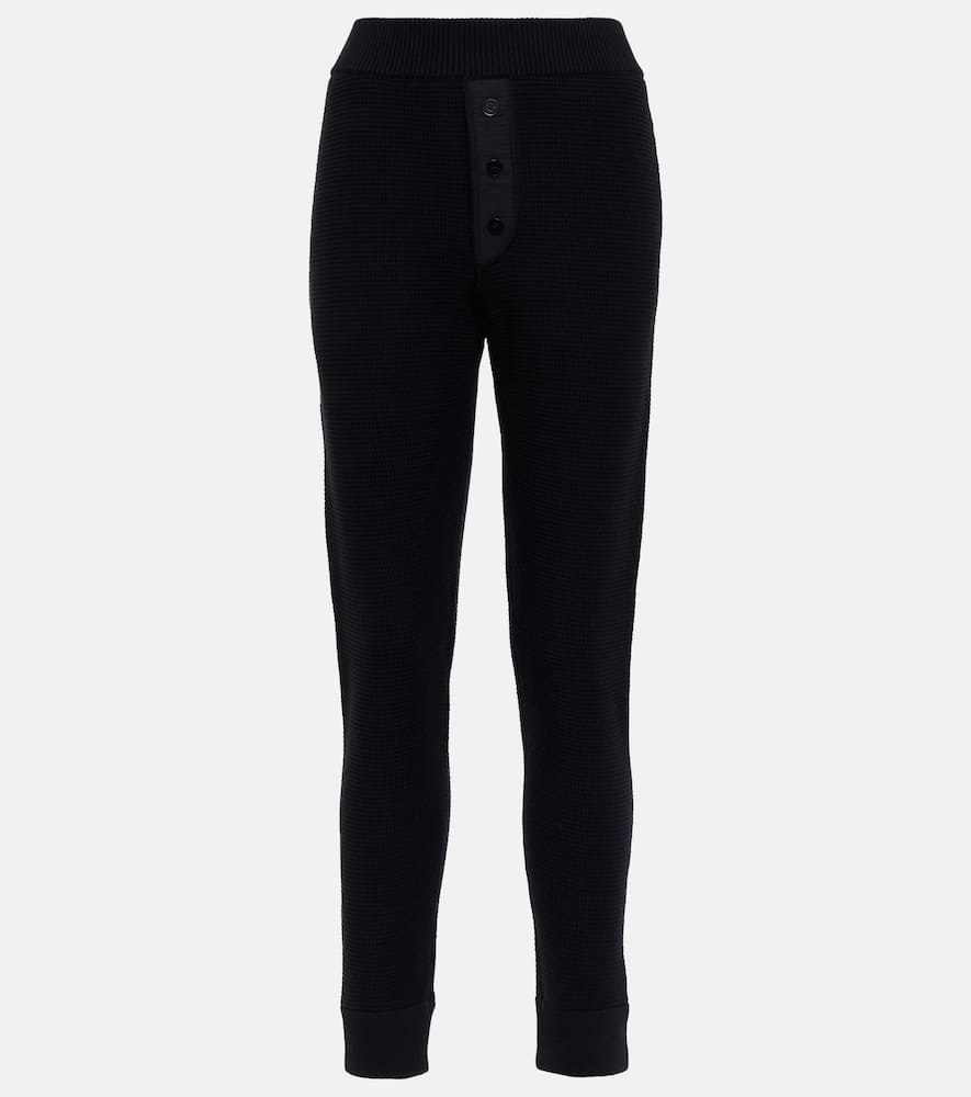 The Row Waffle-knit cotton-blend sweatpants