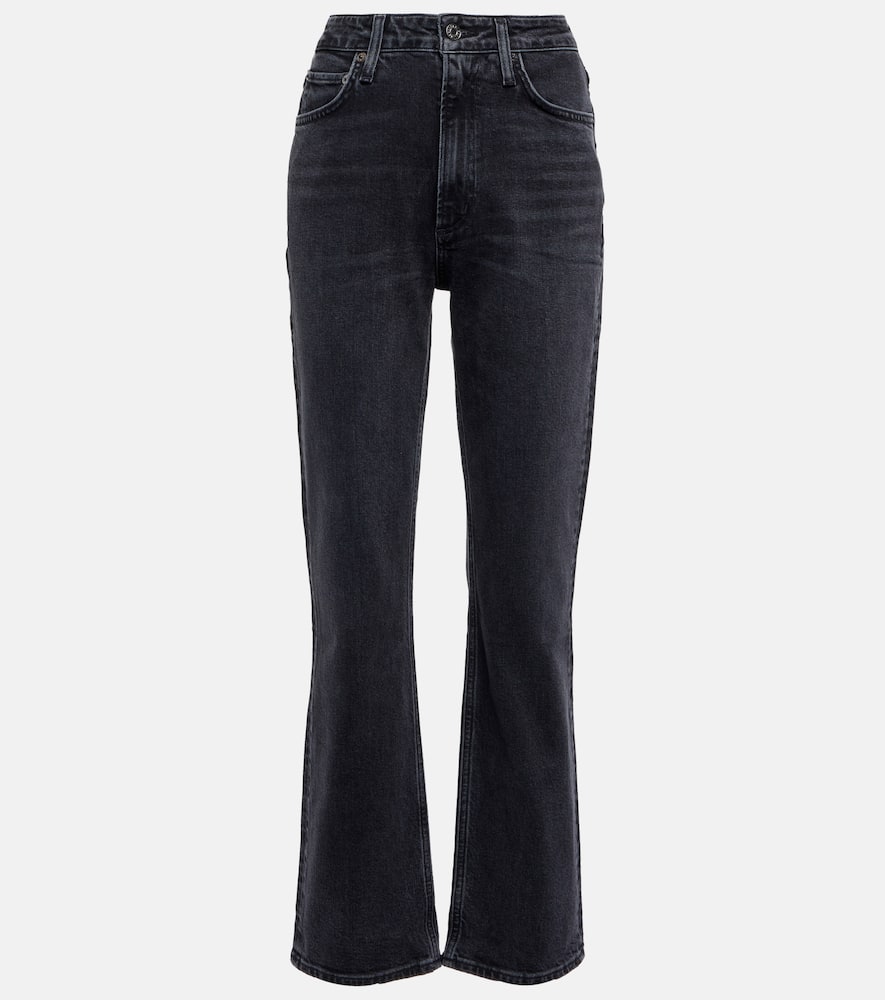 High-rise bootcut jeans