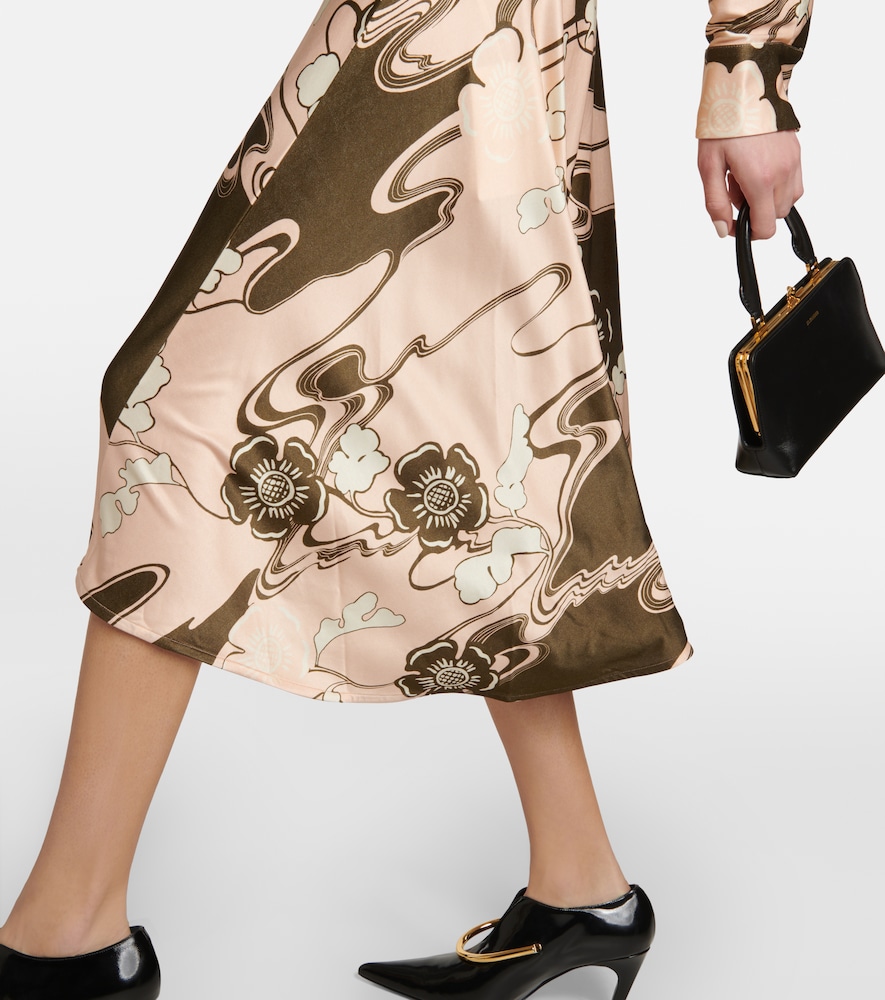  Jil Sander Jil Sander Bedrucktes Midikleid 