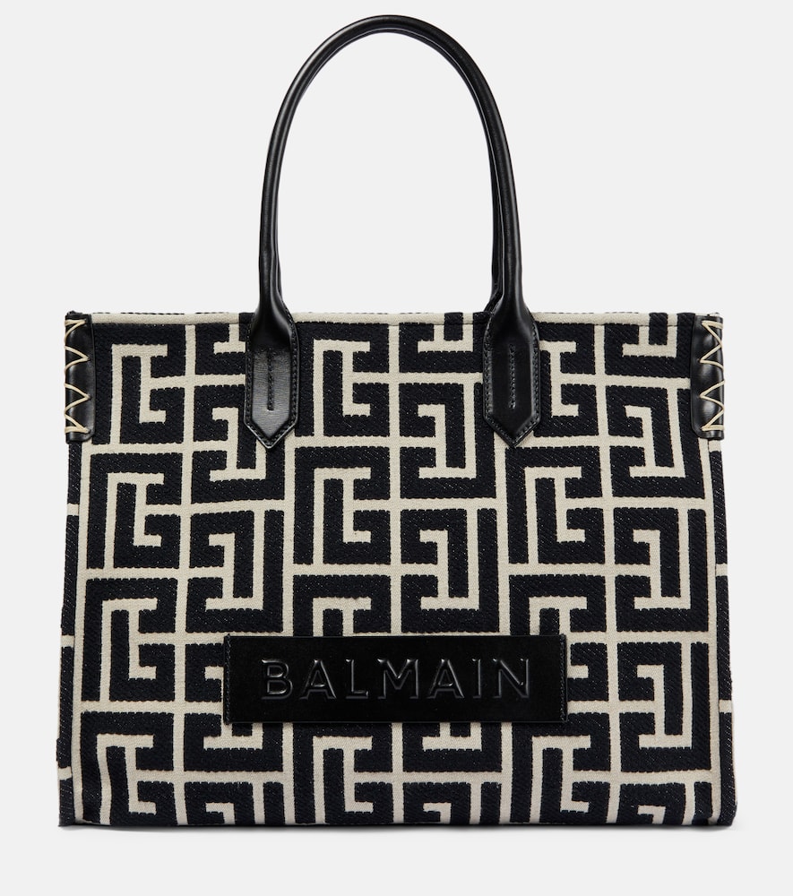 BALMAIN B-ARMY 42 JACQUARD TOTE BAG