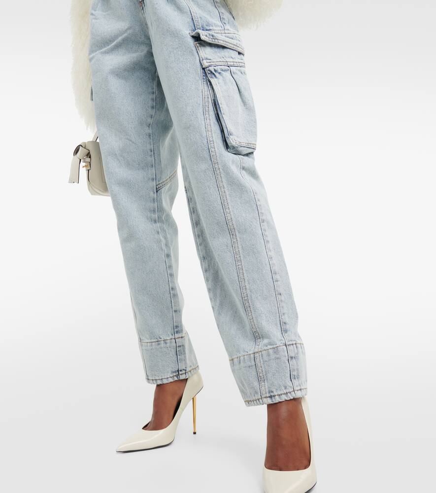 Shop The Mannei High-rise Cargo Jeans In Blue