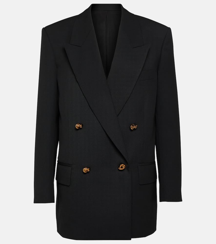 Shop Bottega Veneta Wool Blazer In Black