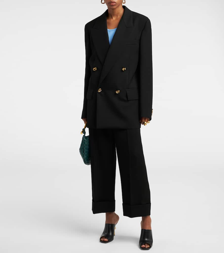 Shop Bottega Veneta Wool Blazer In Black