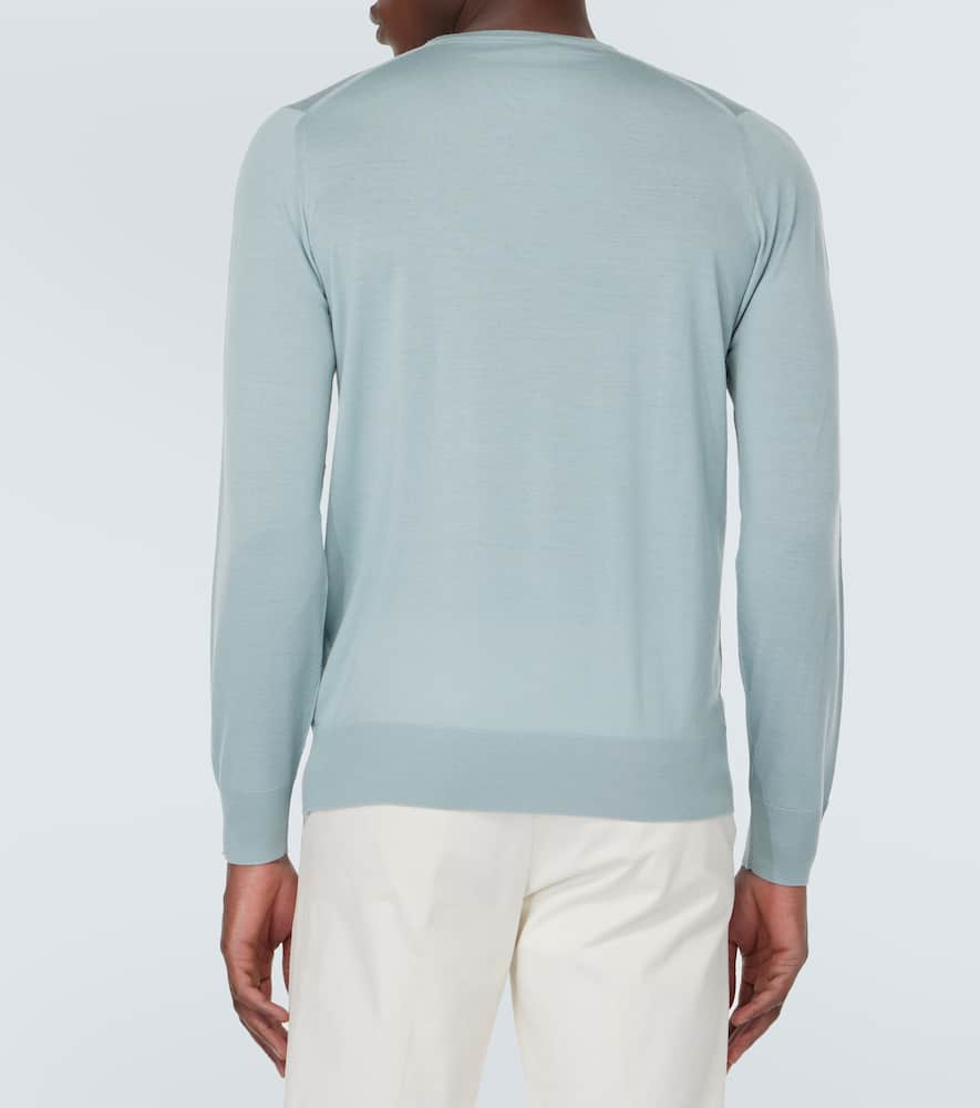 Shop Loro Piana Virgin Wool Sweater In Blue