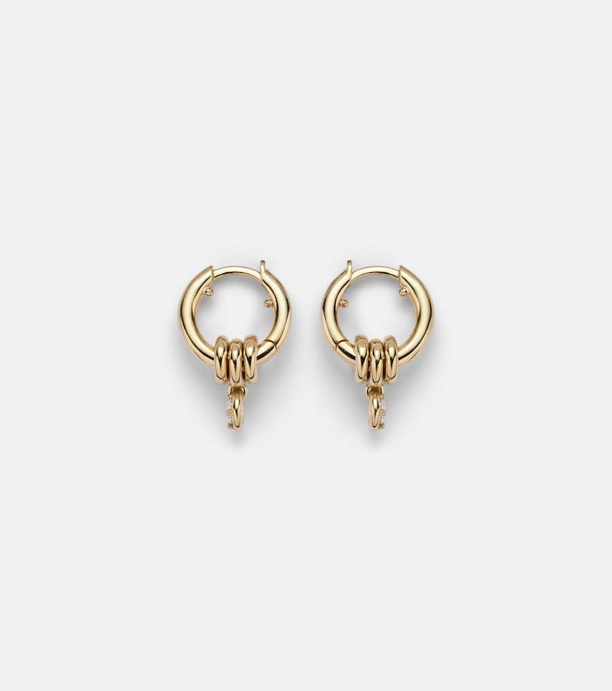 Spinelli Kilcollin Zahra Micro 18kt Gold Hoop Earrings With Diamonds In Gold