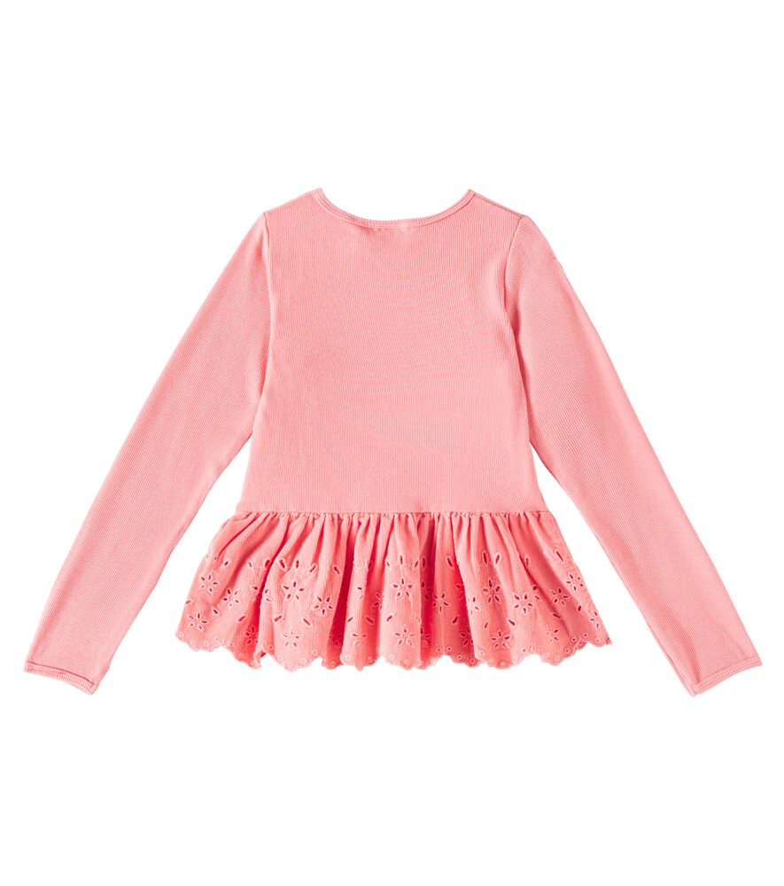  Molo Molo Riana Peplum Cotton-blend Top 