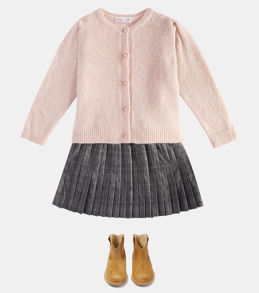 Bonpoint Colllege Skirt In Grey