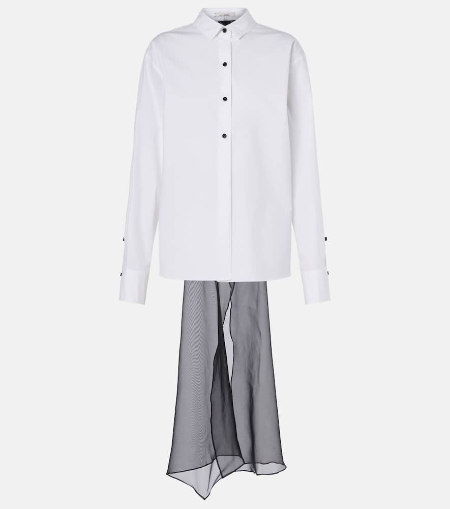 Dorothee Schumacher Detachable-bow Poplin Blouse In White