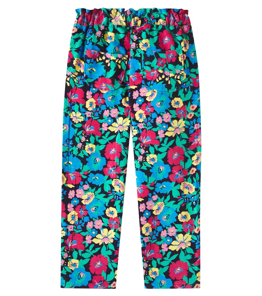 Bobo Choses Flowers Cotton Corduroy Pants In Multicoloured