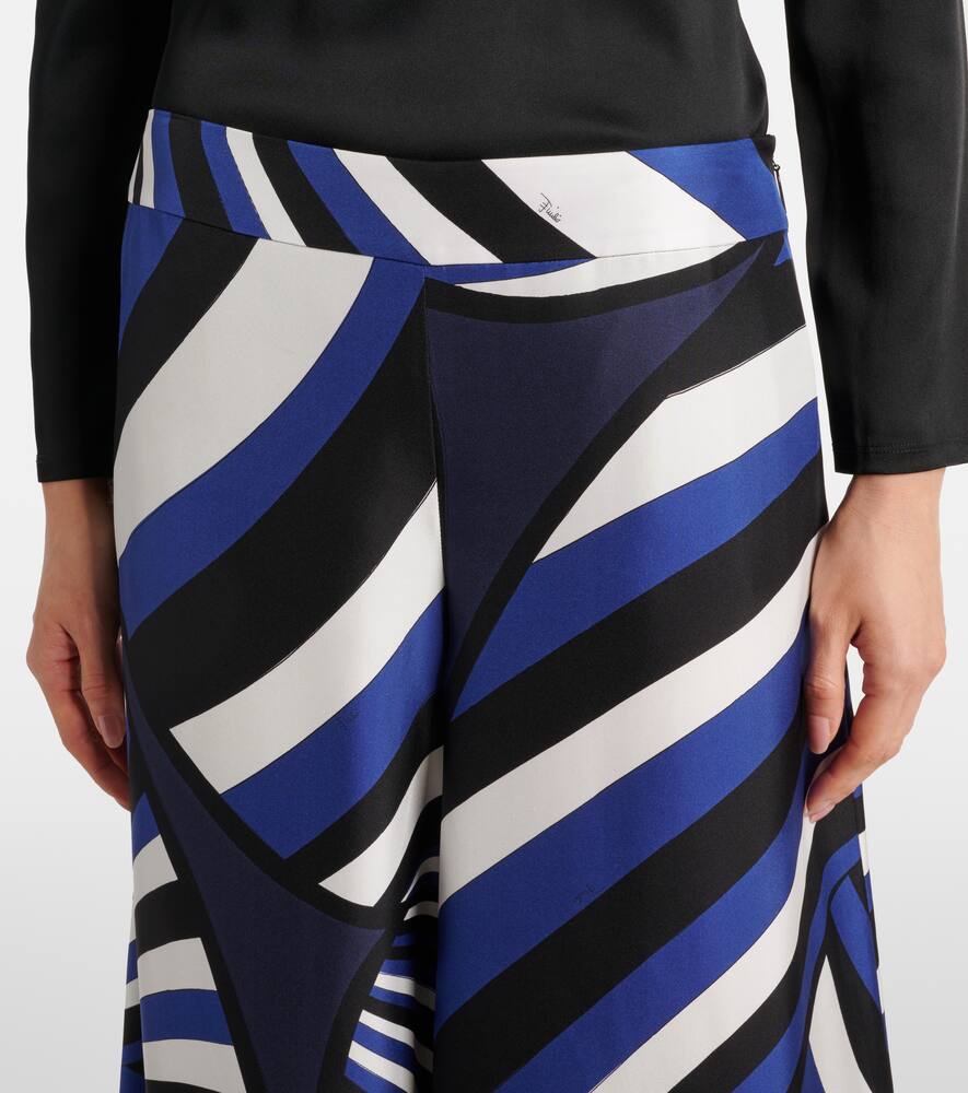 Pucci Marmo-print Maxi Skirt In Blue