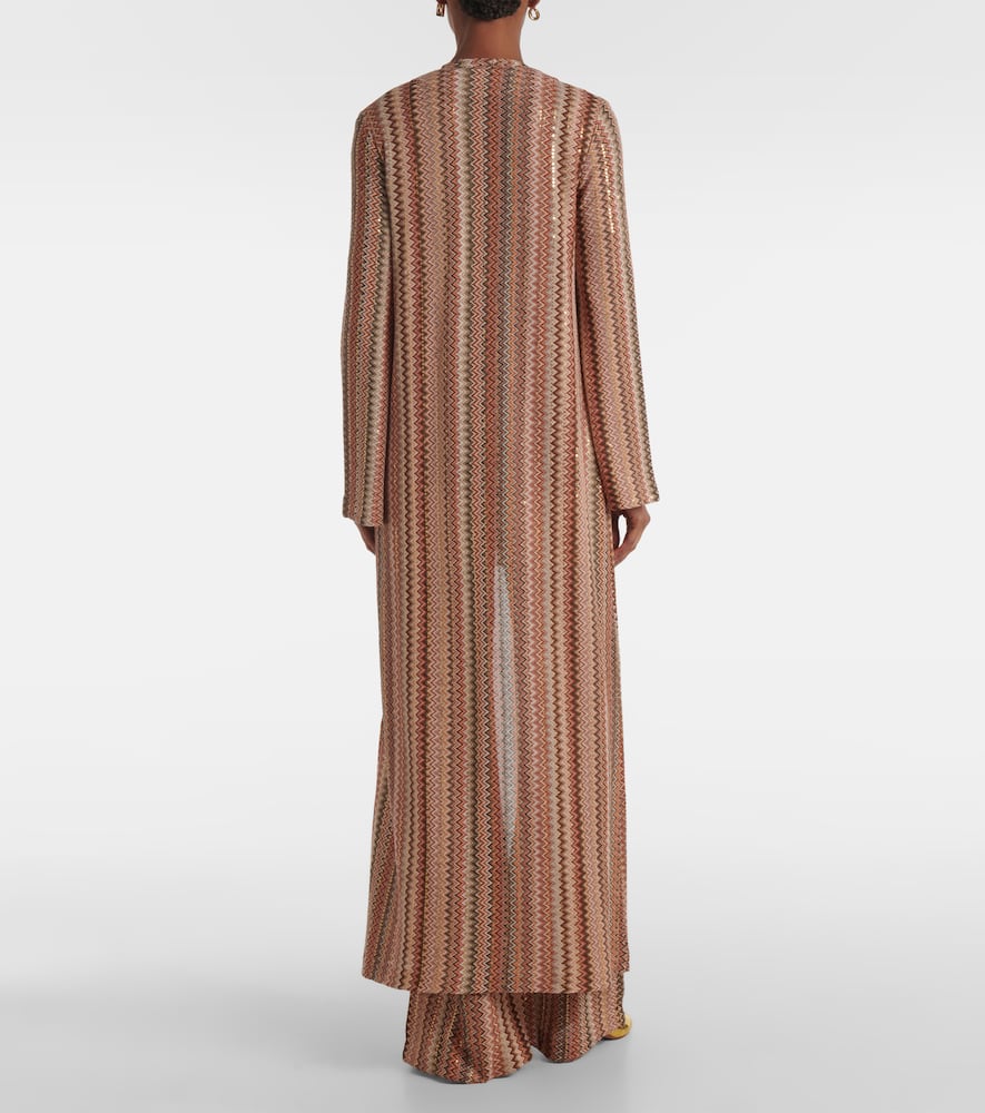 Shop Missoni Zigzag Lamé Cardigan In Multicoloured