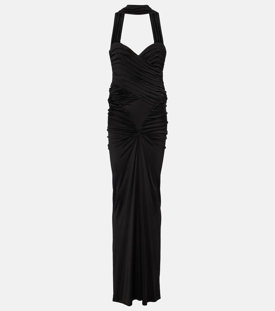 Samsara ruched strapless gown
