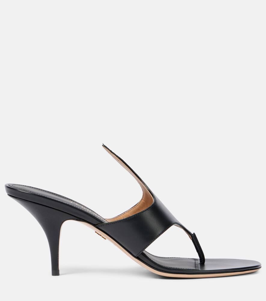 Ferragamo Sabot Infradito Lyrai In Pelle Nera Donna In Black