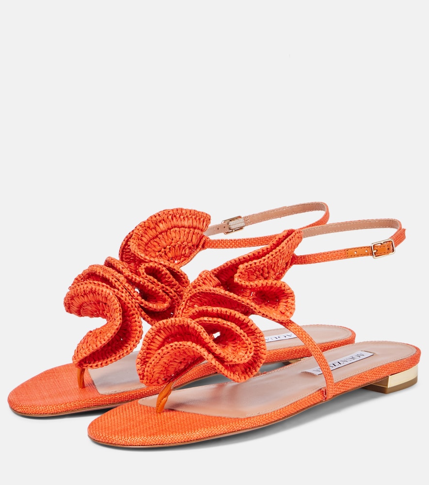  Aquazzura Aquazzura Sandalen Noches Tropicales Aus Raffiabast 
