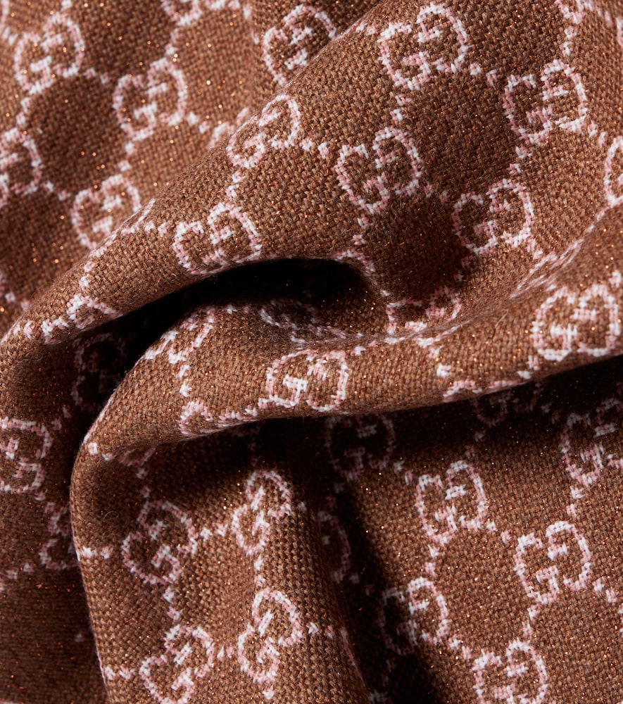  Gucci Gucci Gg Wool-blend Jacquard Scarf 