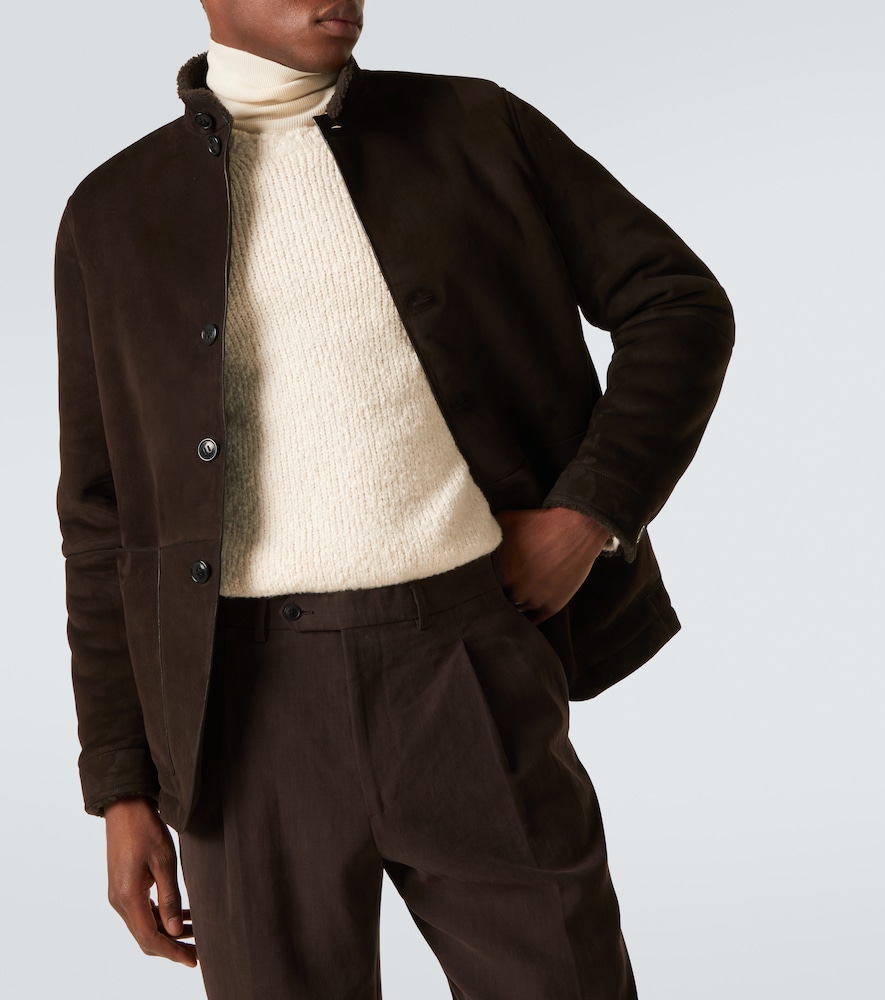  Zegna Zegna Jacke Il Conte Aus Veloursleder Mit Shearling 