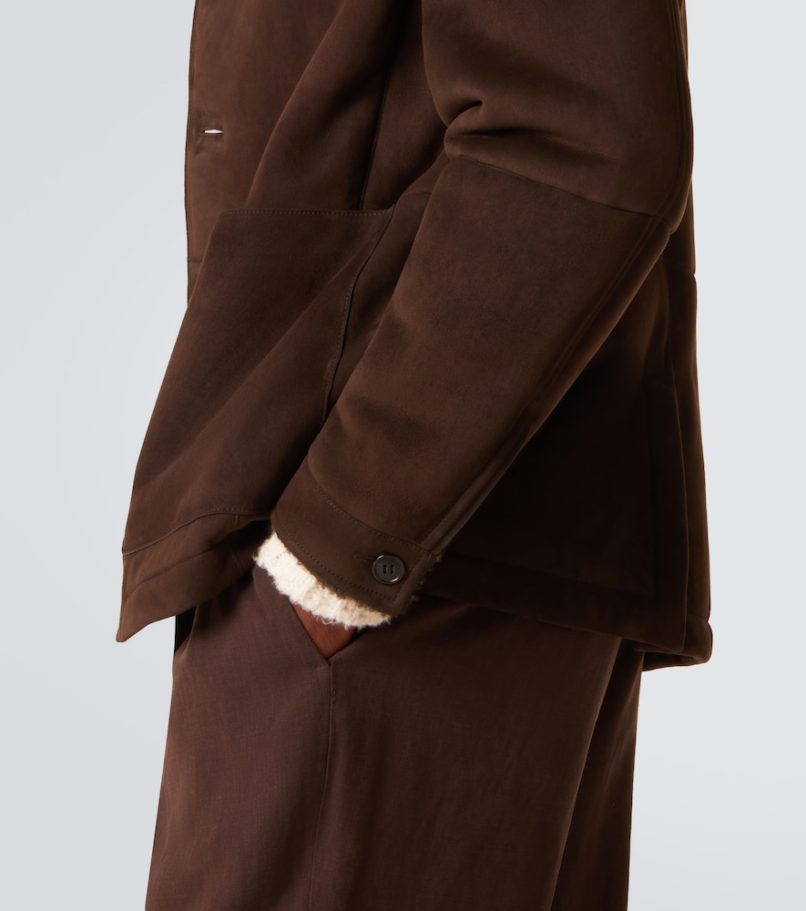  Zegna Zegna Jacke Il Conte Aus Veloursleder Mit Shearling 