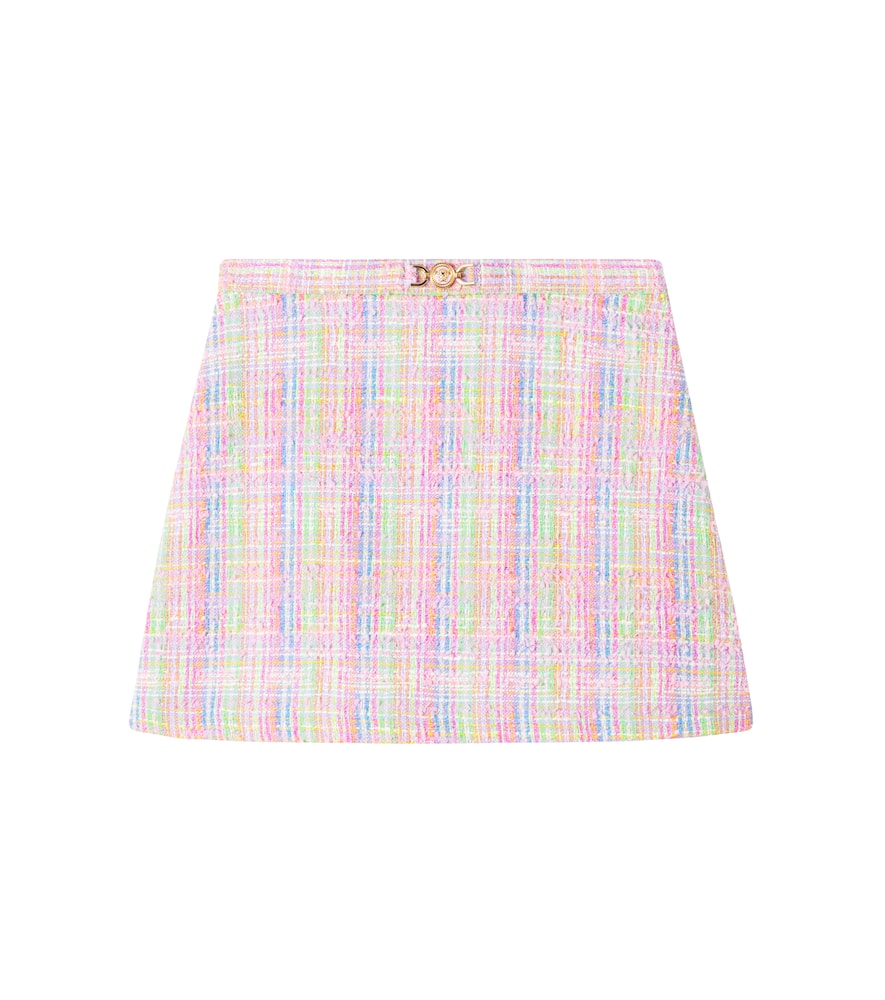 Versace Cotton-blend Tweed Miniskirt