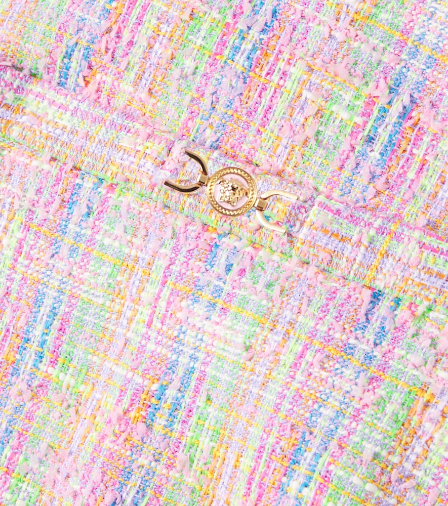 Versace Cotton-blend Tweed Miniskirt