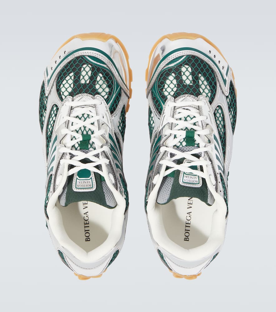 Bottega Veneta Men Orbit Sneaker Technical Fishnet In Green
