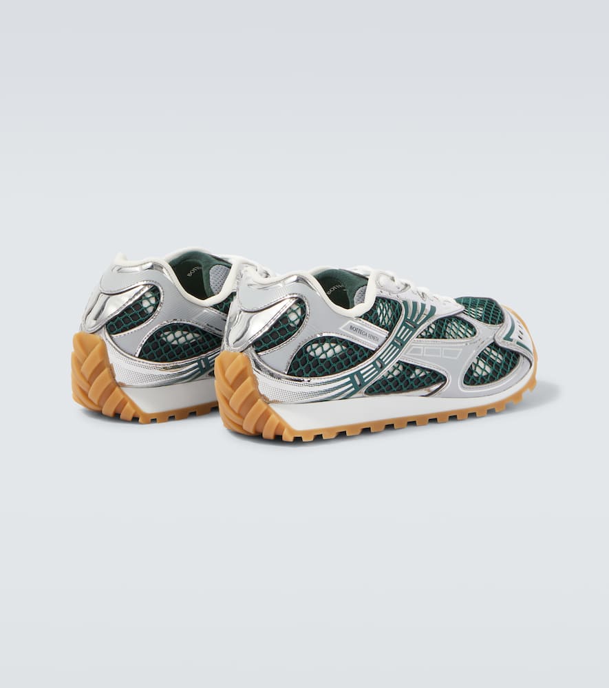 Bottega Veneta Men Orbit Sneaker Technical Fishnet In Green