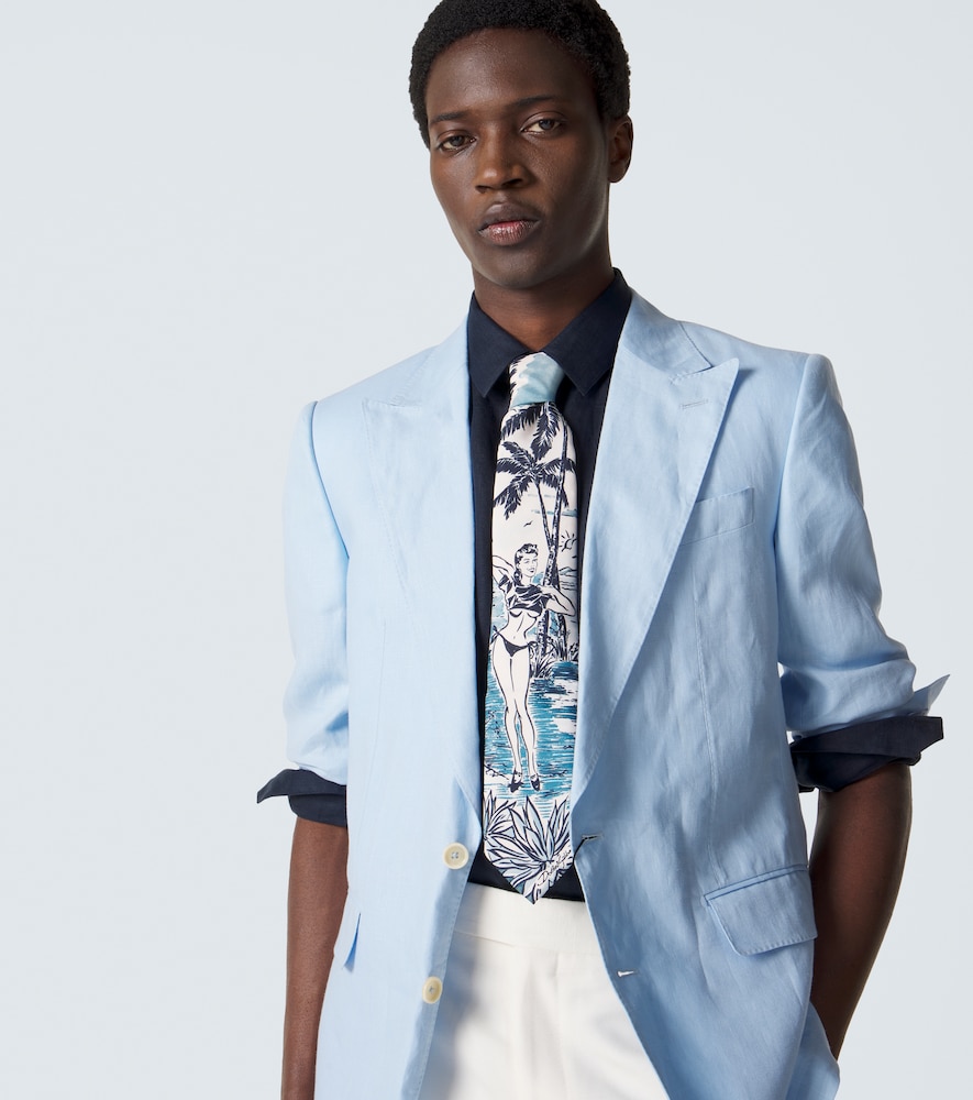  Dolce&gabbana Dolce&gabbana Bedruckte Krawatte Aus Seiden-twill 
