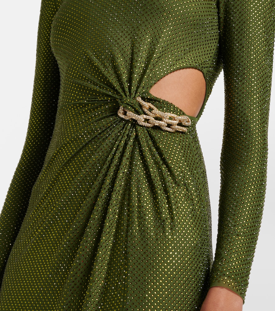  Self-portrait Self-portrait Robe Aus Jersey Mit Kristallen 