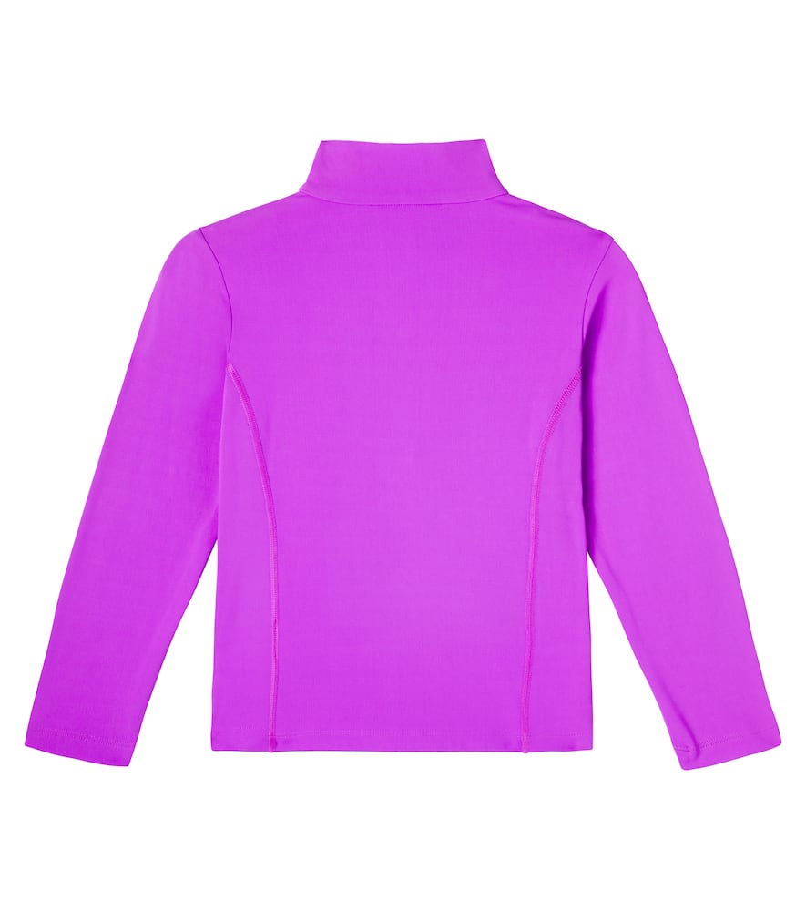 Bogner Ida Printed Half-zip Technical Top In Purple
