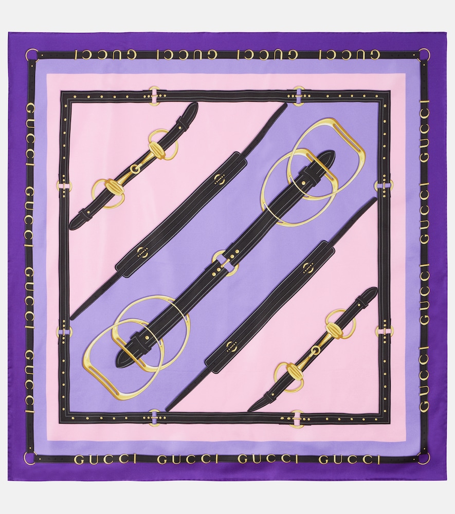 Gucci Donna Sciarpa In Seta Gg Multicolore Unica- Mytheresa