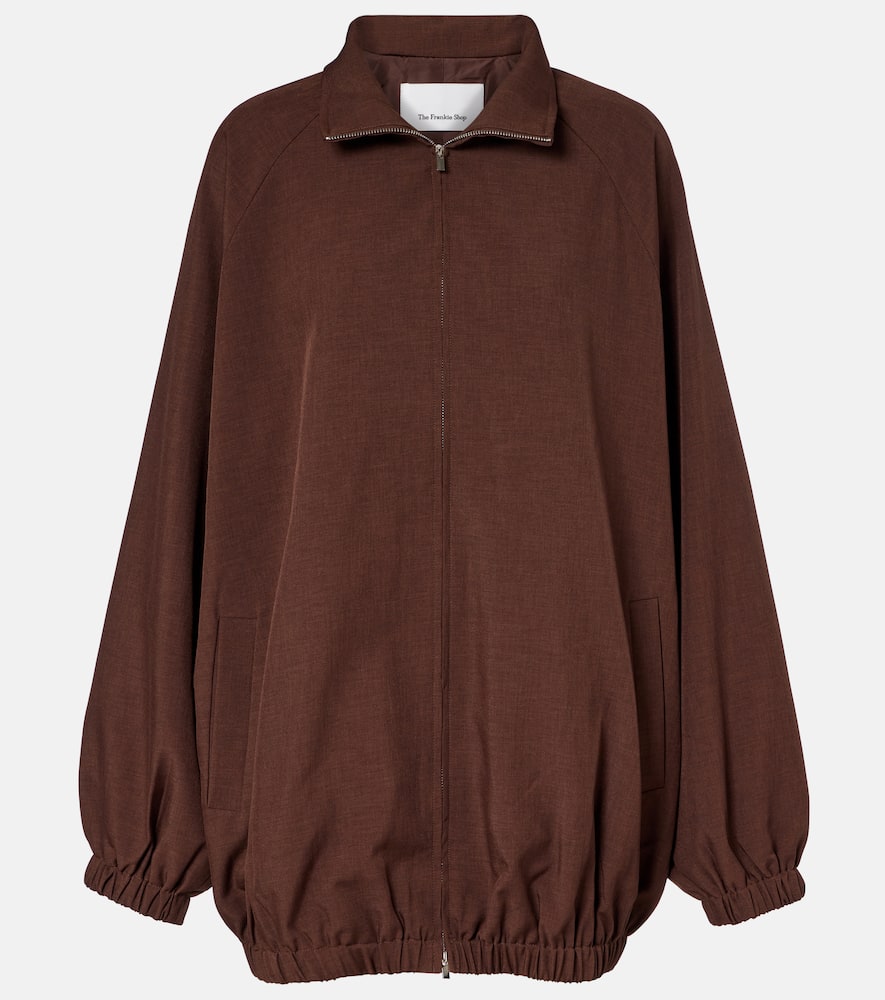 The Frankie Shop Baxter Oversized Blouson In Brown