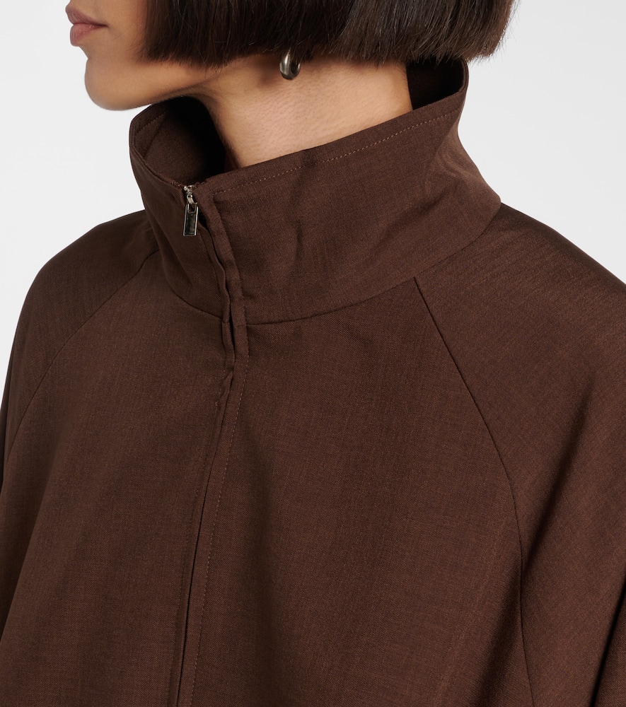 The Frankie Shop Baxter Oversized Blouson In Brown