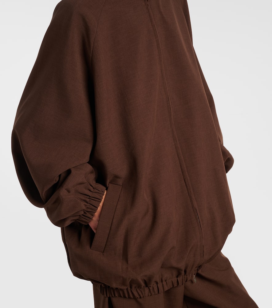 The Frankie Shop Baxter Oversized Blouson In Brown