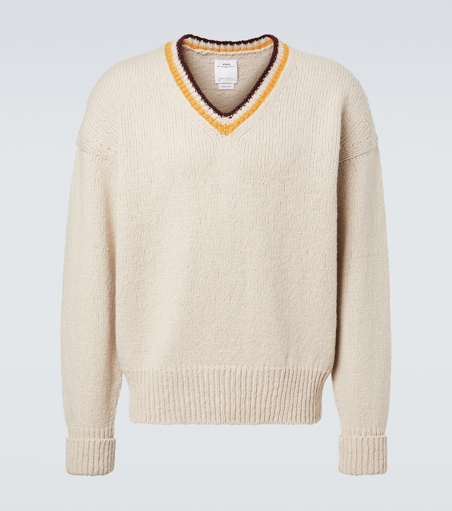 Visvim College Wool And Cashmere Sweater In Neutral