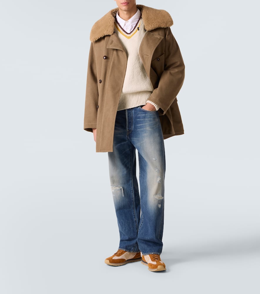 Visvim College Wool And Cashmere Sweater In Neutral