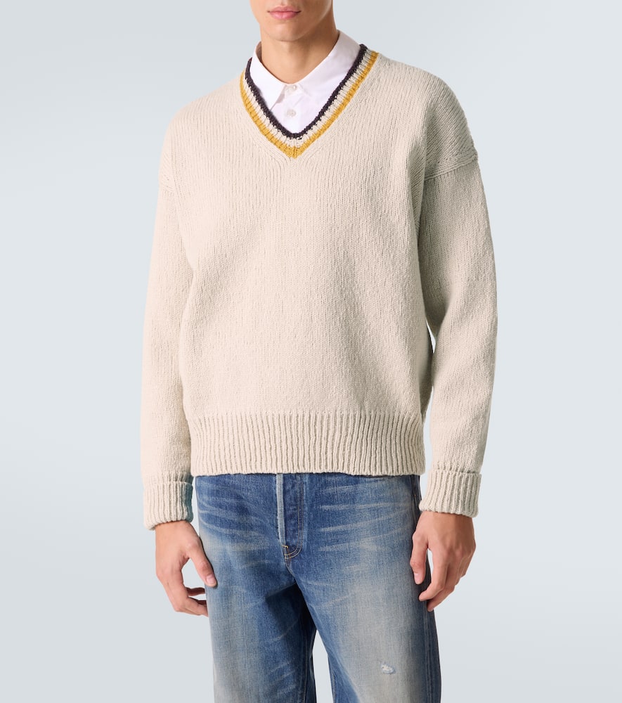Visvim College Wool And Cashmere Sweater In Neutral