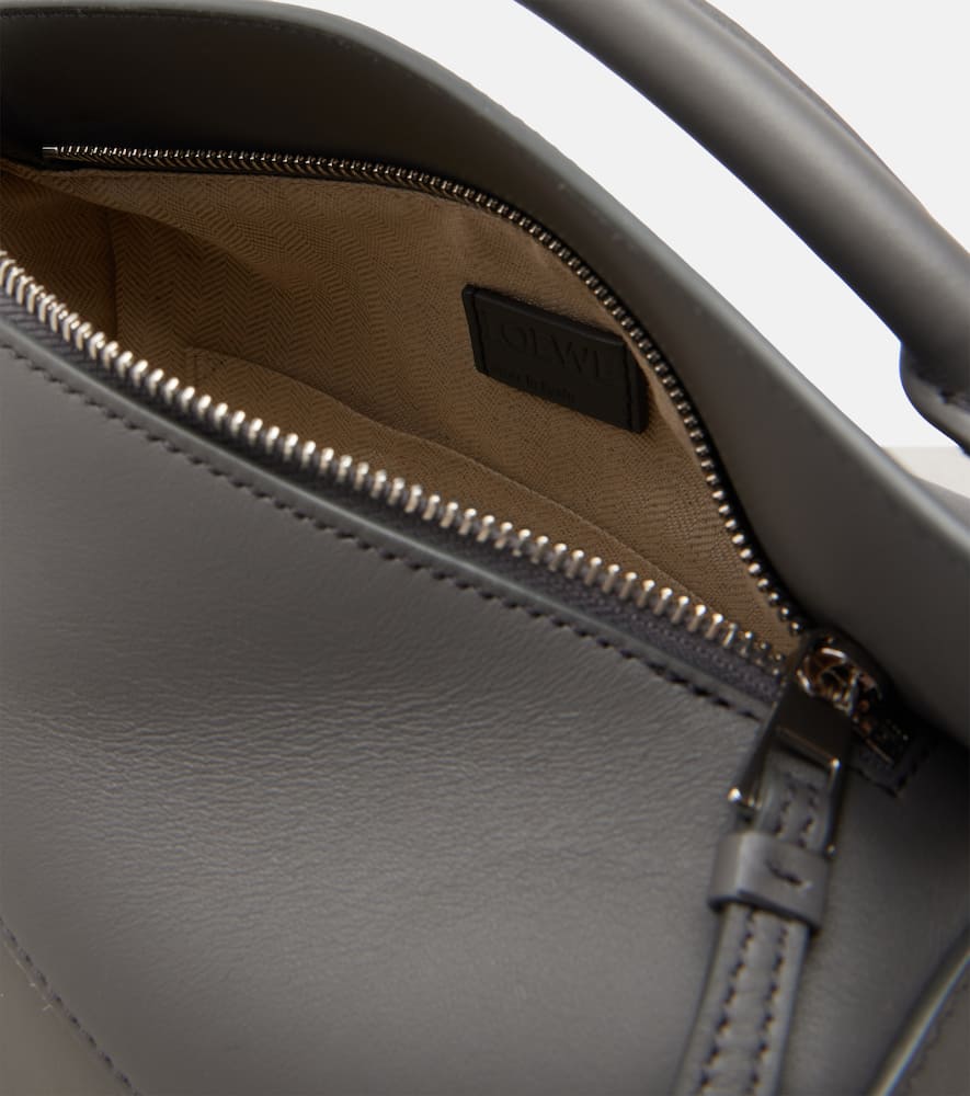Loewe Puzzle Edge Small Leather Shoulder Bag In Gray