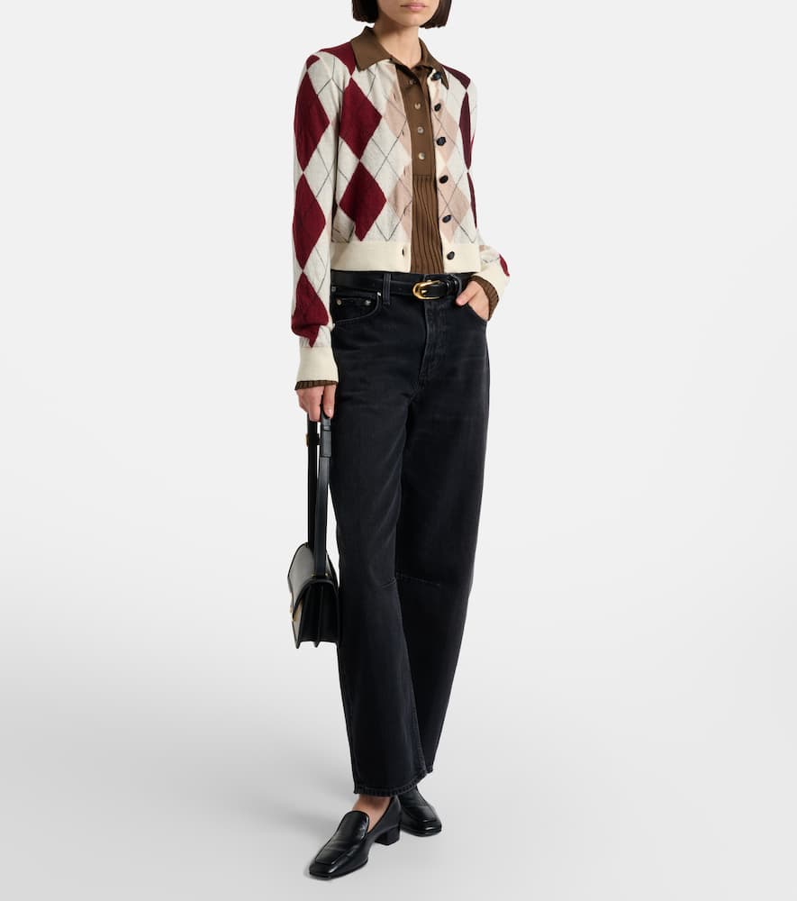 Citizen Of Humanity Miro Cropped High-rise Barrel-leg Jeans In Black