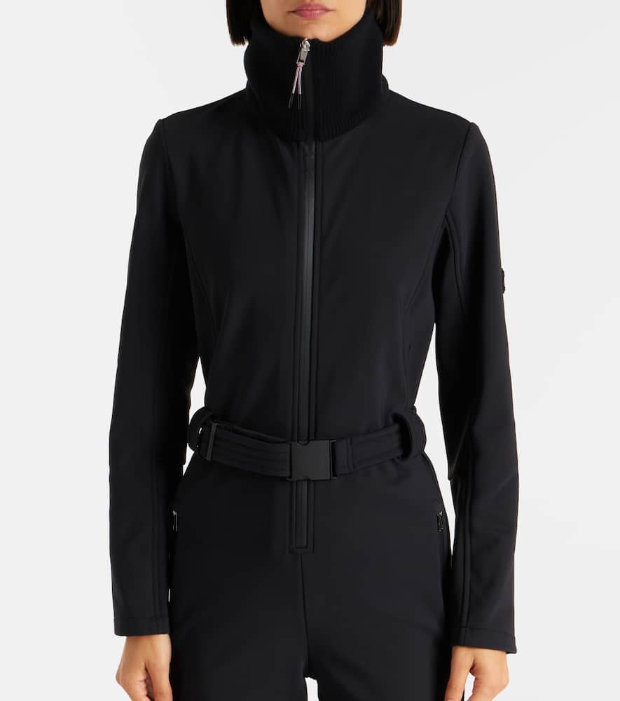 Yves Salomon Shearling-trimmed Belted Ski Suit In Black