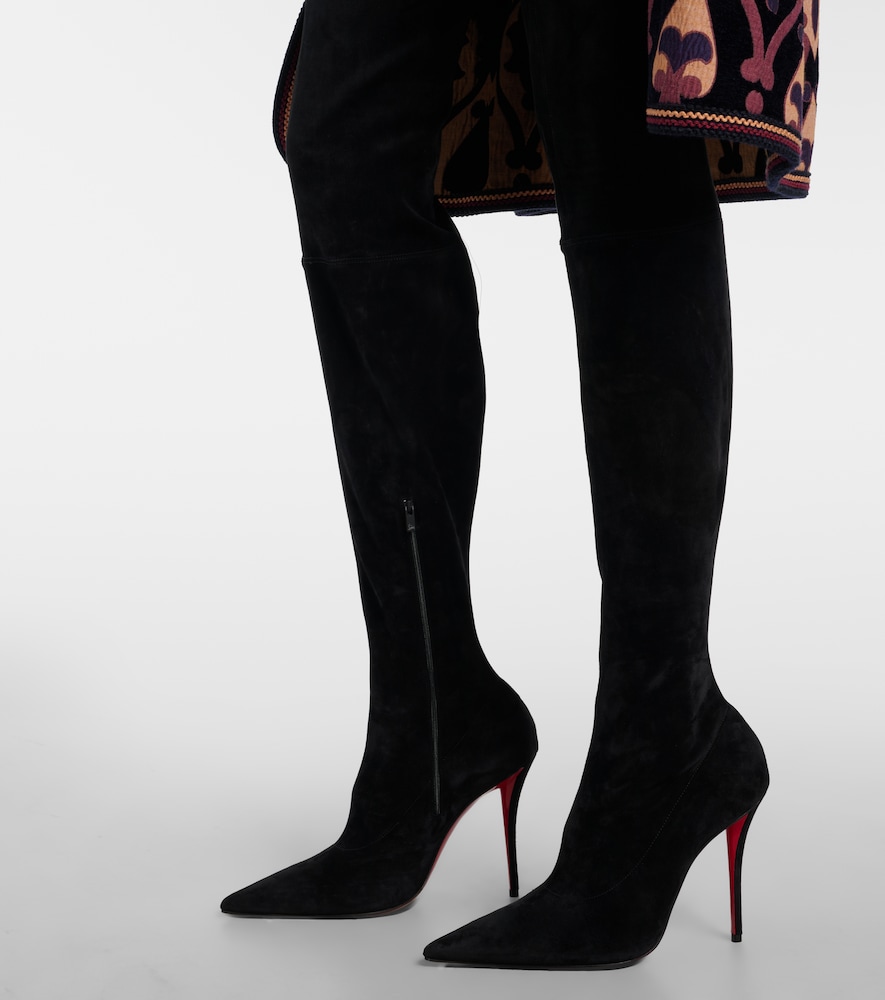 Christian Louboutin Miss Z 100 suede over-the-knee boots
