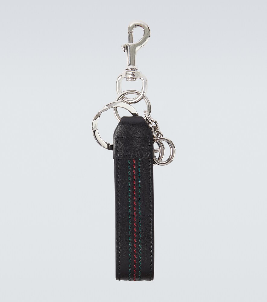  Gucci Gucci Schlüsselanhänger Double g Aus Leder 