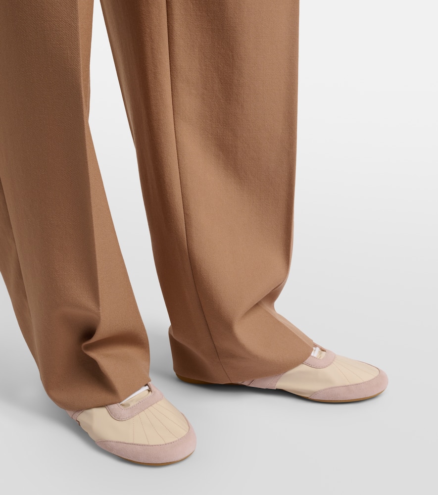 Chloé High-rise Wool Wide-leg Pants In Brown