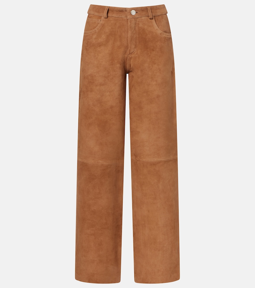 Nour Hammour Milo Suede Wide Leg Pants