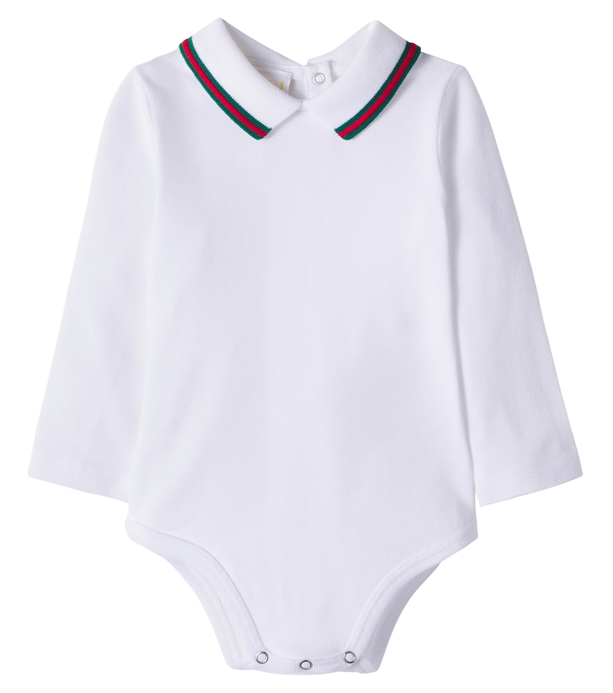 Gucci Kids White Baby Web Stripe Cotton-Blend Bodysuit M Size 18-24 - Mytheresa