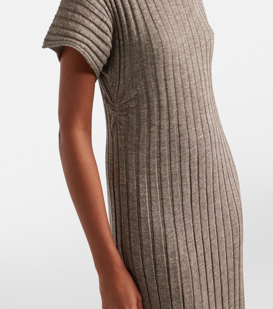  Brunello Cucinelli Brunello Cucinelli Midikleid Aus Rippstrick 